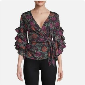 Revolve NWT Likely Night Garden Wren Wrap Top